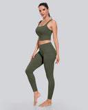 CHRLEISURE Leggings with Pockets for Women, High Waisted Tummy Control Workout Yoga Pants