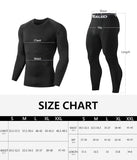 TELALEO 2 Set Mens Thermal Underwear Fleece Lined Long Johns 4 Pcs Base Layer Shirts Pant for Cold Winter Weather