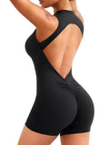 YEOREO Backless Workout Jumpsuits Women One Piece Sleeveless Jumpsuit with Pads Tessia Scrunch Butt Yoga Romper
