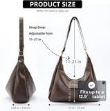 celestina Hobo Bags for Women, Ultra Soft Foldable Vegan Leather Shoulder Handbag, Stylish Slouchy Tote Purses
