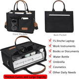 Tote Bag for Women With Compartments,Large Canvas Totes Women's Purse Crossbody Bags Work Laptop Book Bag Shoulder Handbags