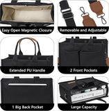 Tote Bag for Women With Compartments,Large Canvas Totes Women's Purse Crossbody Bags Work Laptop Book Bag Shoulder Handbags