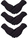 Patelai 3 Pairs Womens Gloves Winter Touchscreen Texting Phone Windproof Gloves Warm Fleece Lined Cold Weather