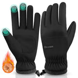 ihuan Winter Waterproof Ski Gloves Men Women, Snow Warm Cycling Cold Weather, Driving Biking Running