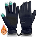 ihuan Winter Waterproof Ski Gloves Men Women, Snow Warm Cycling Cold Weather, Driving Biking Running