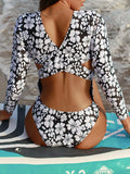 Bikinix Floral Cut One Piece Swimsuit