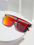 Men Ombre Frame Flat Top Fashion Glasses