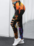 Ladder Cut Elastic Waist Leggings