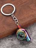 Mens Holographic Turbo Charm Keychain