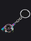 Mens Holographic Turbo Charm Keychain