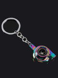 Mens Holographic Turbo Charm Keychain