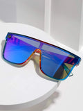 Men Ombre Frame Flat Top Fashion Glasses