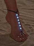 Glow In The Dark Beaded Mitten Anklet