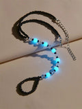 Glow In The Dark Beaded Mitten Anklet