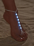 Glow In The Dark Beaded Mitten Anklet