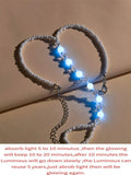 Glow In The Dark Beaded Mitten Anklet