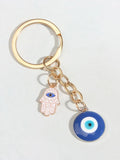 Evil Eye & Hand Charm Keychain