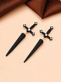 Rhinestone Décor Sword Design Earring Jackets