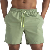 Mens Solid Swimming Trunks