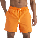 Mens Solid Swimming Trunks