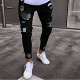 Men's Stretchy Ripped Skinny Jeans