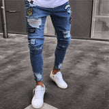 Men's Stretchy Ripped Skinny Jeans