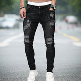 Men's Stretchy Ripped Skinny Jeans