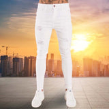 Men's Stretchy Ripped Skinny Jeans