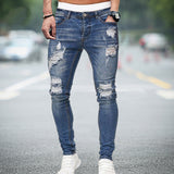 Men's Stretchy Ripped Skinny Jeans