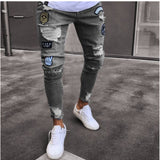 Men's Stretchy Ripped Skinny Jeans