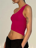 One Shoulder Cropped Top