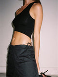 One Shoulder Cropped Top