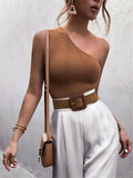One Shoulder Cropped Top